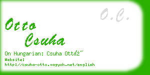 otto csuha business card